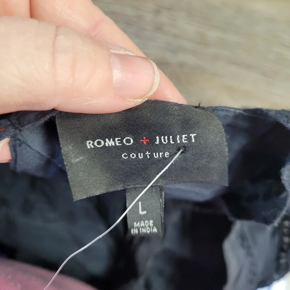 Romeo & Juliet Couture NEW‎ NWOT BLACK OPEN BACK TIERED DRESS SIZE LARGE
